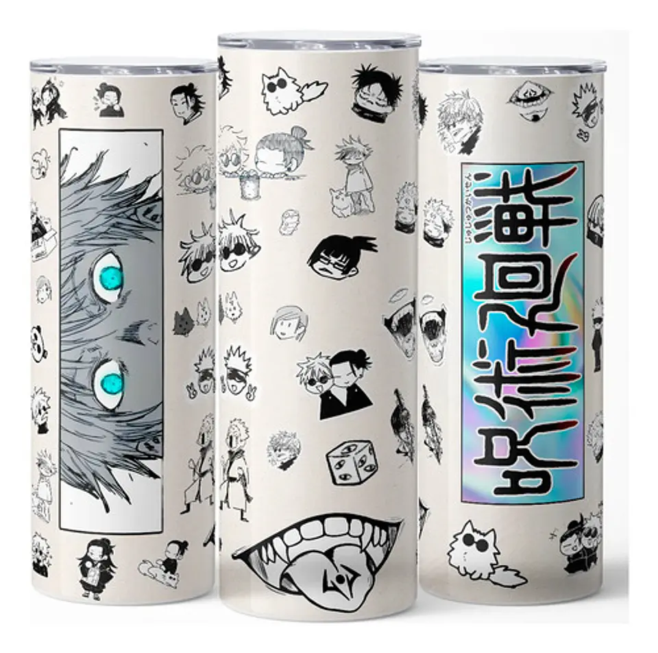Mug Termo Jujutsu Kaisen Doodle Cursed Spirit 600ml 3
