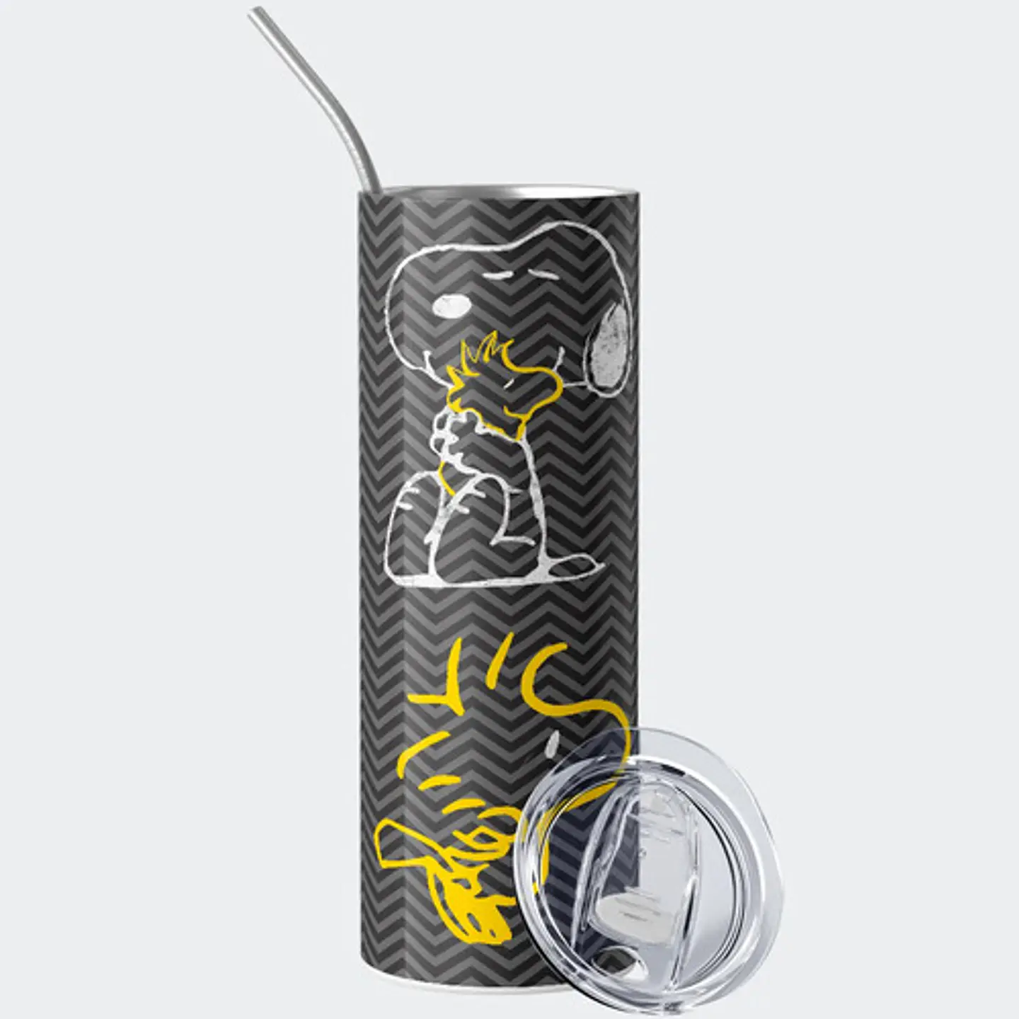 Mug Termo Snoopy & Woodstock Charcoal Zigzag 600ml 2