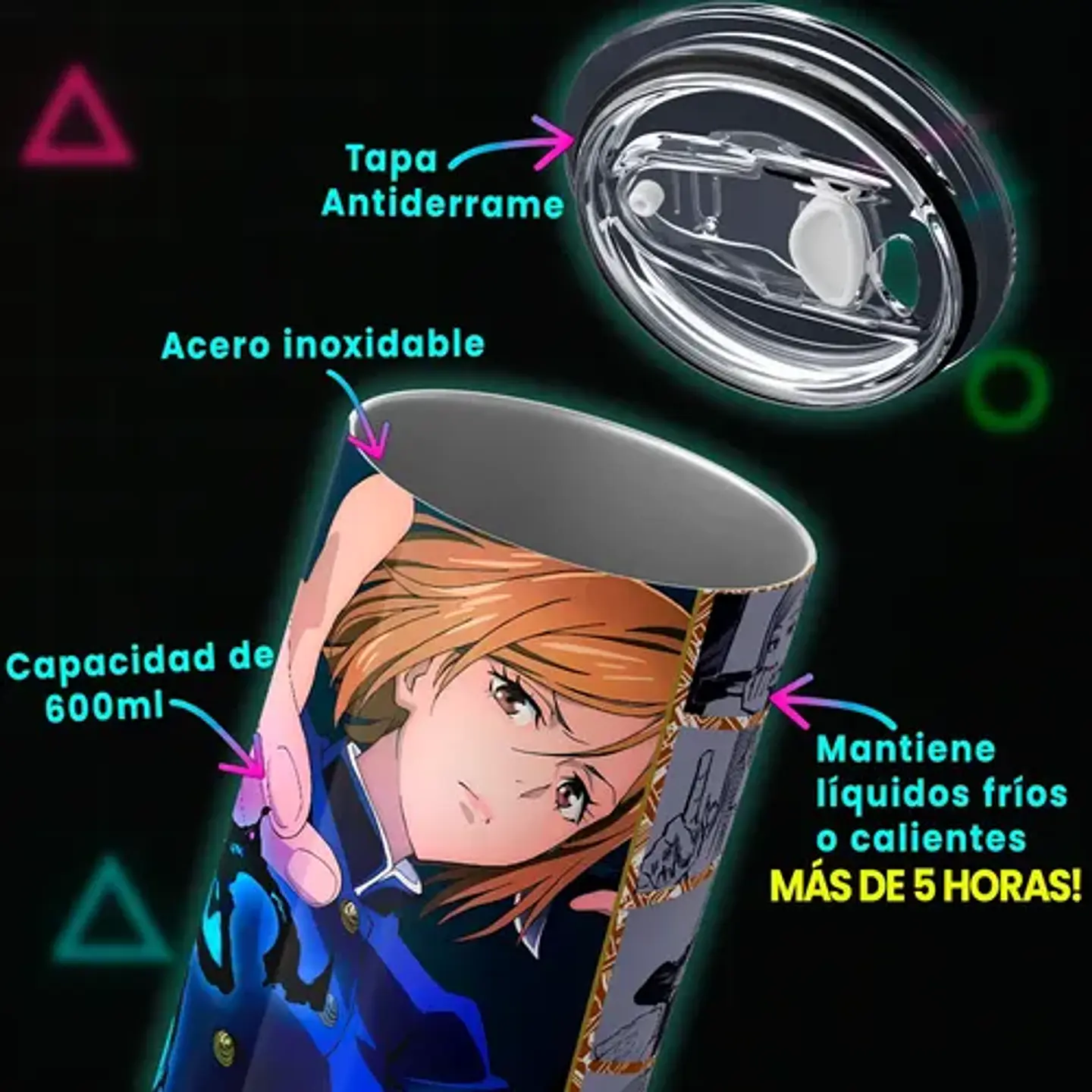 Mug Termo Jujutsu Kaisen Nobara Resonance Spirit 600ml 4