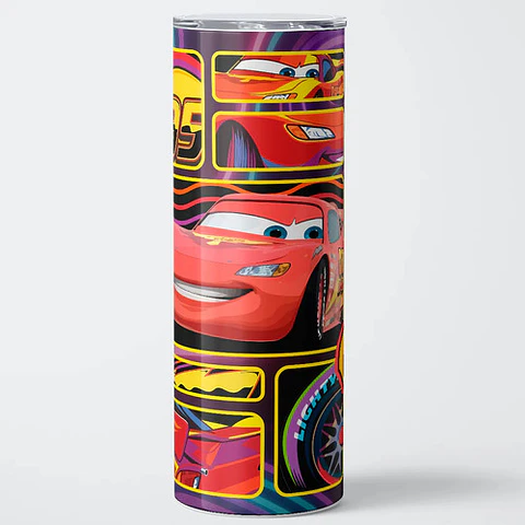 Mug Termo Disney Cars Lightning Mcqueen Speed Track 600ml