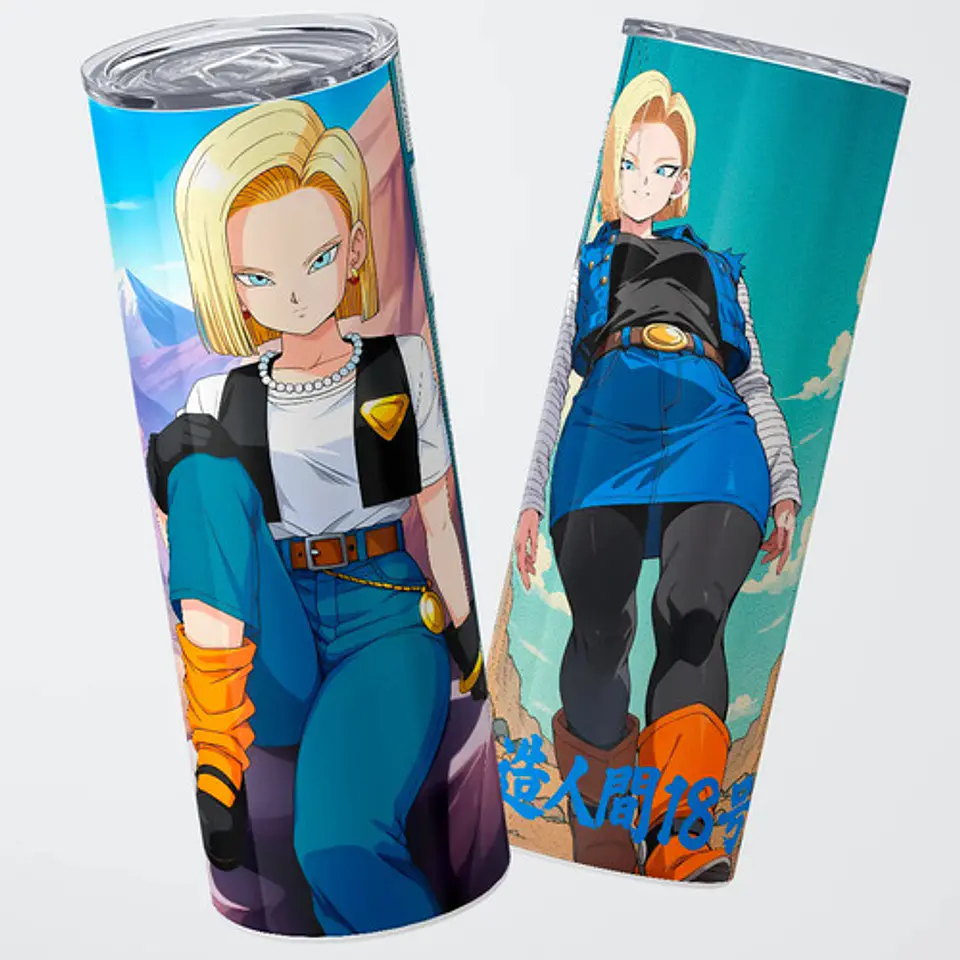 Mug Termo Dragon Ball Androide N18 600ml 1