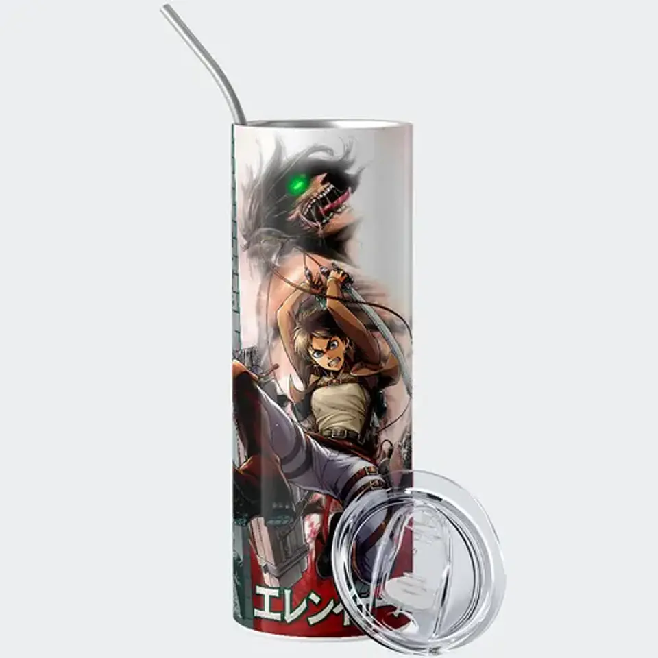 Mug Termo Attack On Titan Eren Yeager Founding Path 600ml 2