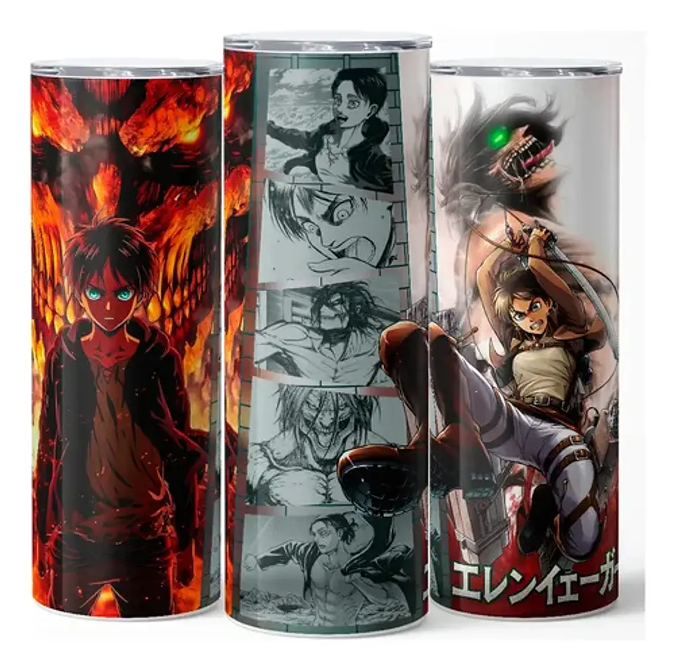 Mug Termo Attack On Titan Eren Yeager Founding Path 600ml 3