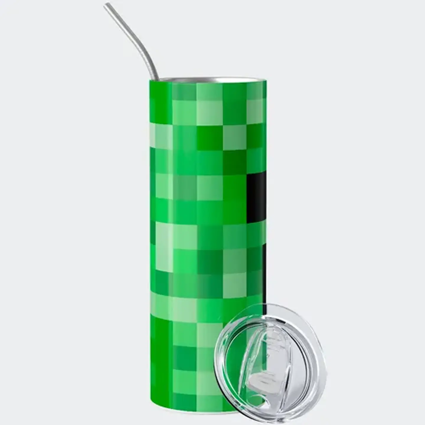 Mug Termo Minecraft Creeper Pixel Face 600ml 2