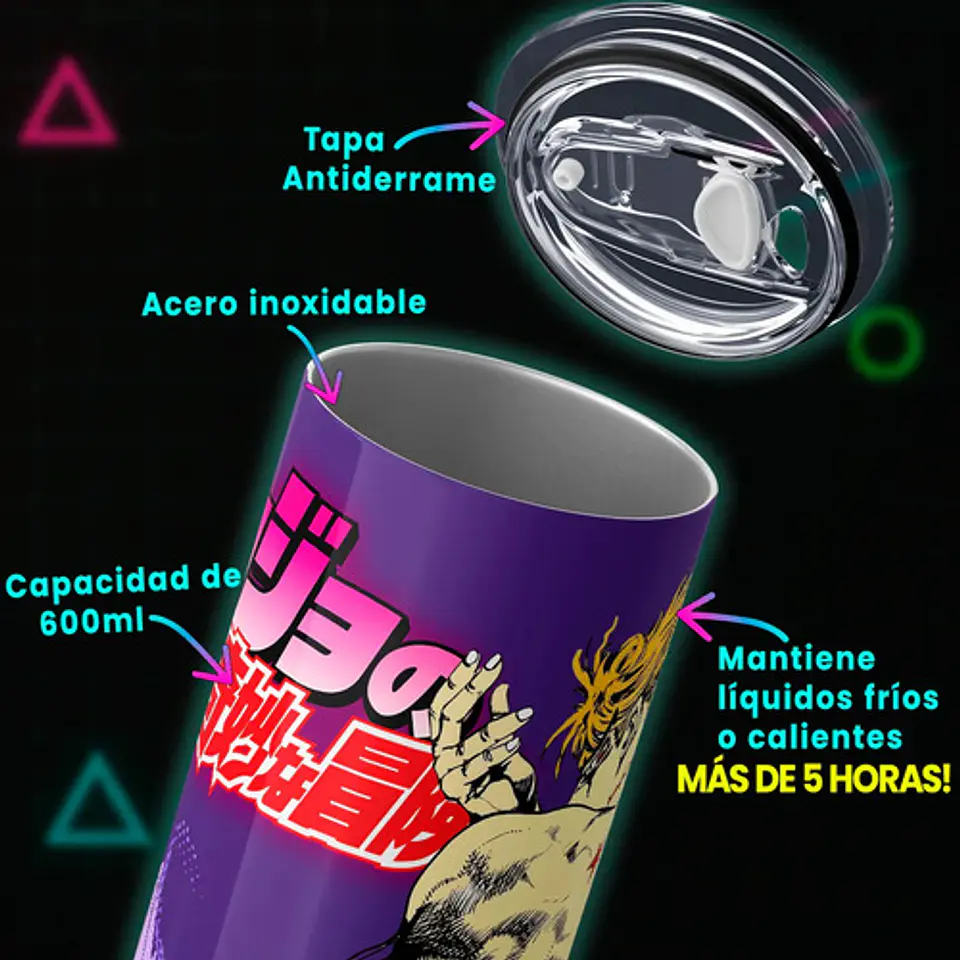 Mug Termo Jojo Dio Brando Shadow World 600ml 4