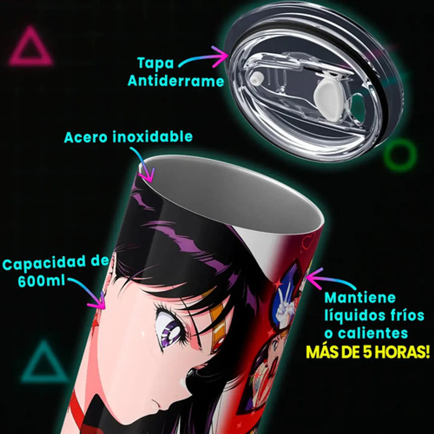 Mug Termo Sailor Moon Mars Fire Passion 600ml 4