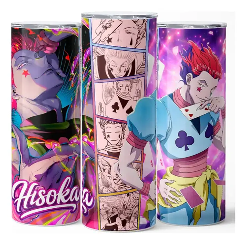 Mug Termo Hunter X Hunter Hisoka Neon Trick 600ml 3