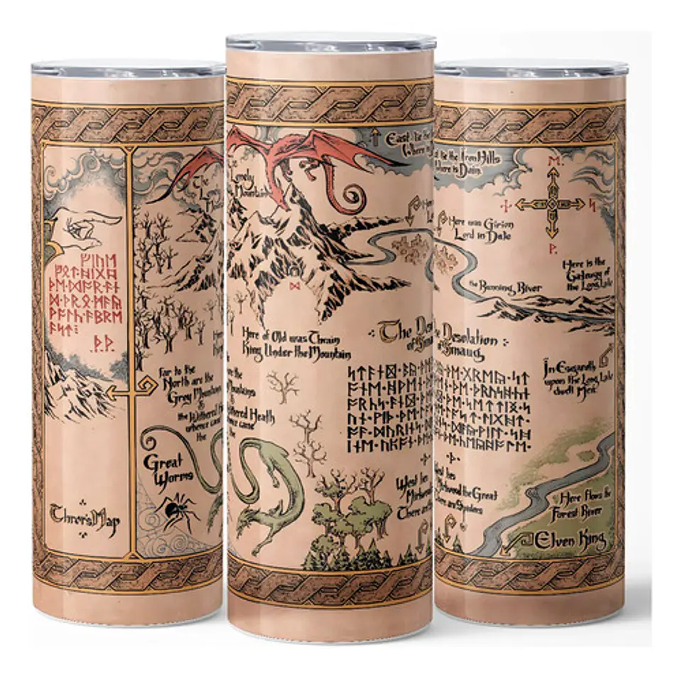 Mug Termo El Señor De Los Anillos Thror's Map 600ml 3