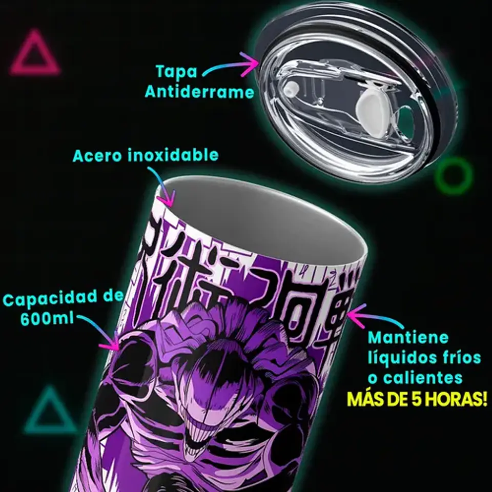 Mug Termo Jujutsu Kaisen Yuta & Rika Cursed Bond 600ml 4