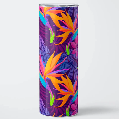 Mug Termo Floral Flor Del Pájaro 600ml