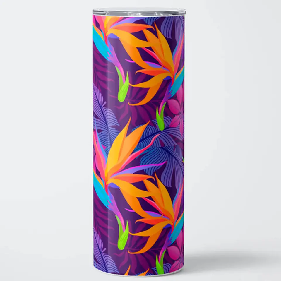 Mug Termo Floral Flor Del Pájaro 600ml 1