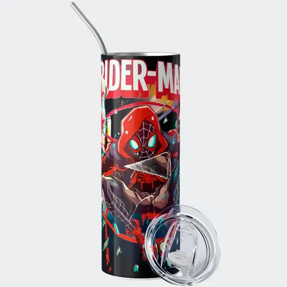 Mug Termo Spider-man Miles Morales Shattered Glitch 600ml 2