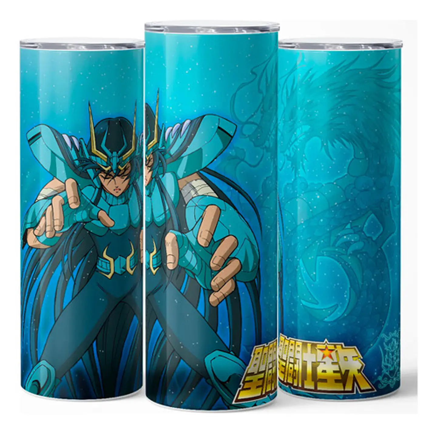 Mug Termo Saint Seiya Shiryu De Dragón 600ml 3