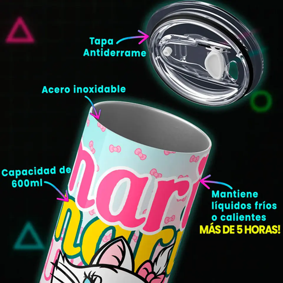 Mug Termo Disney Marie Sweet Pop 600ml 4