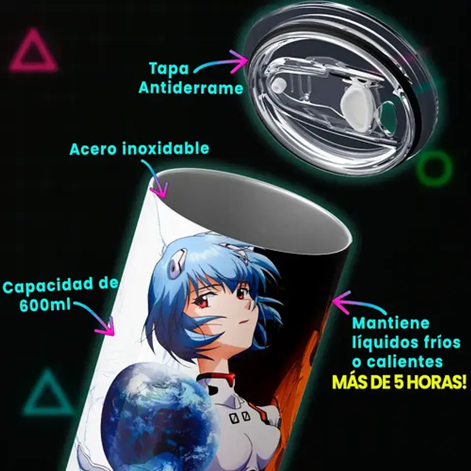 Mug Termo Evangelion Rei Orbital 600ml 4