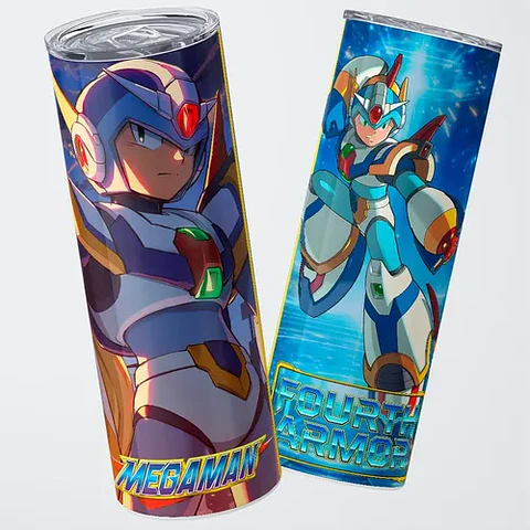 Mug Termo Mega Man X Fourth Armor Tech 600ml