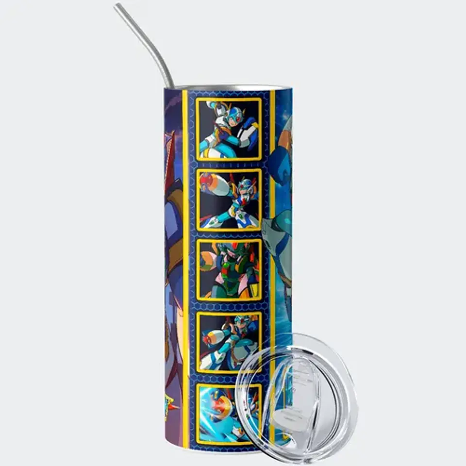 Mug Termo Mega Man X Fourth Armor Tech 600ml 2