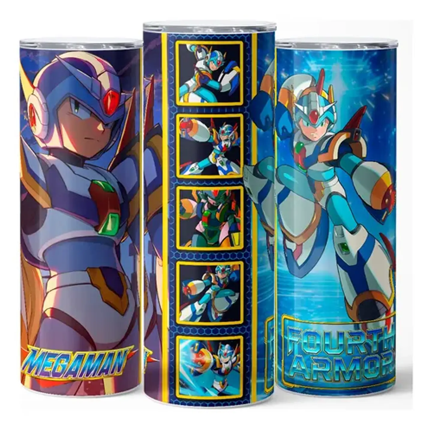 Mug Termo Mega Man X Fourth Armor Tech 600ml 3