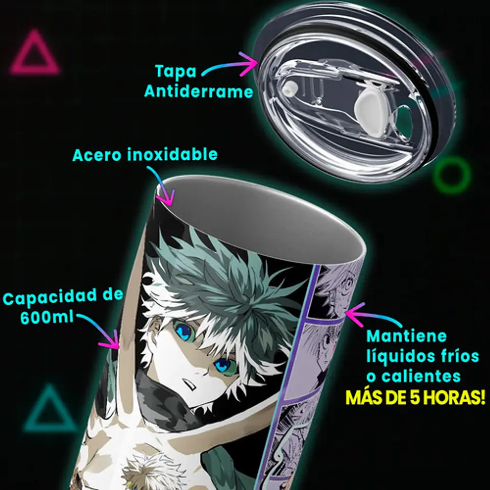 Mug Termo Hunter X Hunter Killua Godspeed Flash 600ml 4