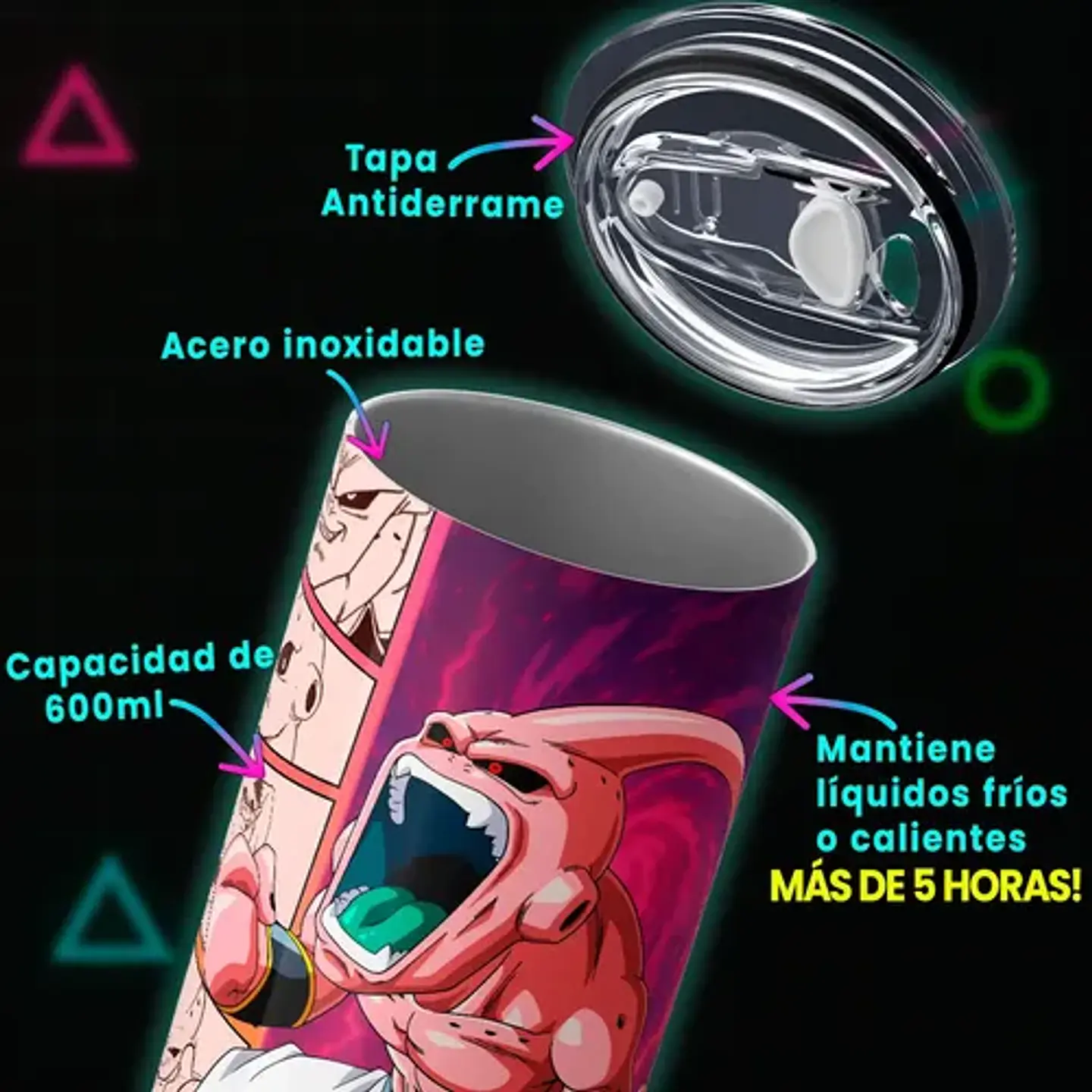 Mug Termo Dragon Ball Kid Boo 600ml 4