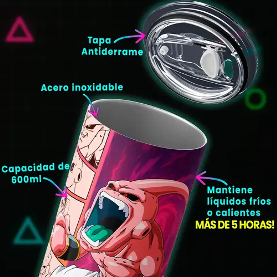 Mug Termo Dragon Ball Kid Boo 600ml 4