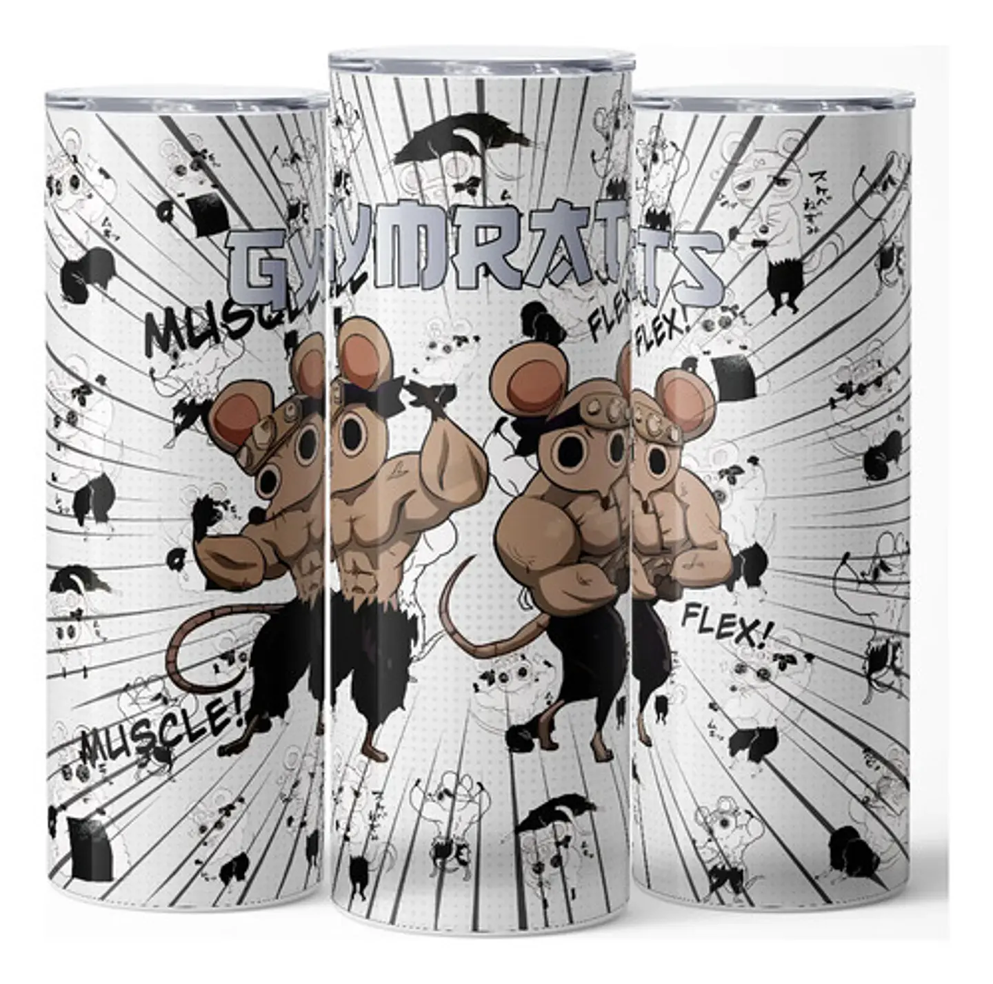 Mug Termo Gymrat Muscle Mice Gymrats 600ml 3
