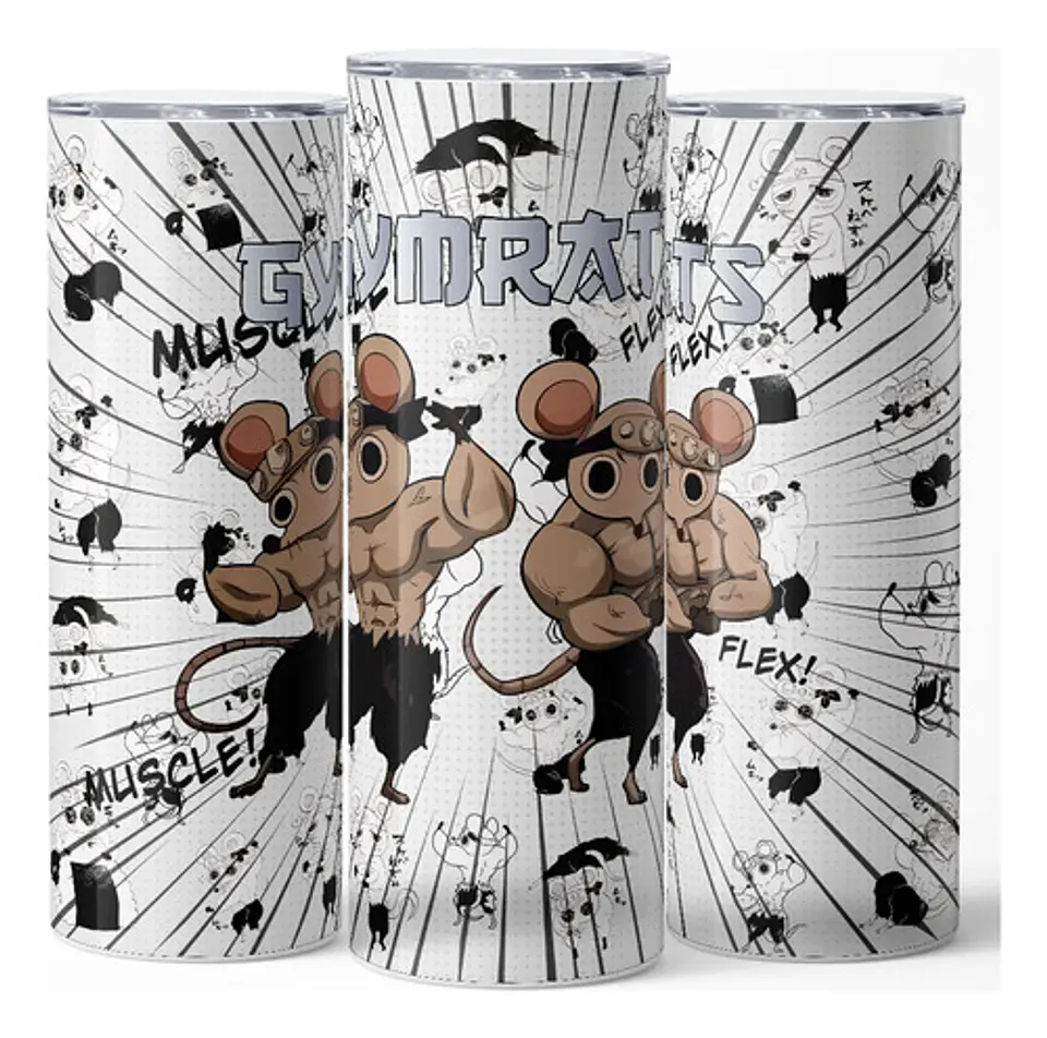 Mug Termo Gymrat Muscle Mice Gymrats 600ml 3
