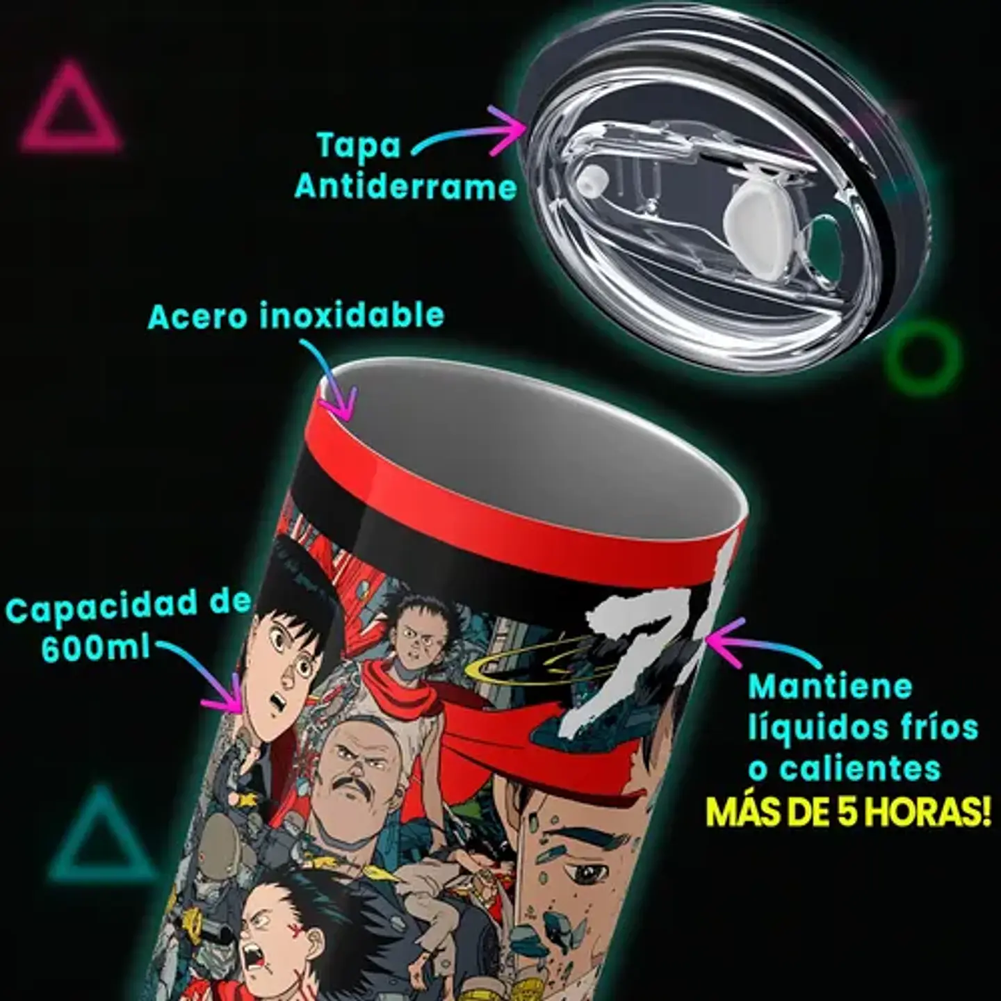 Mug Termo Akira Neo-tokyo Chaos 600ml 4