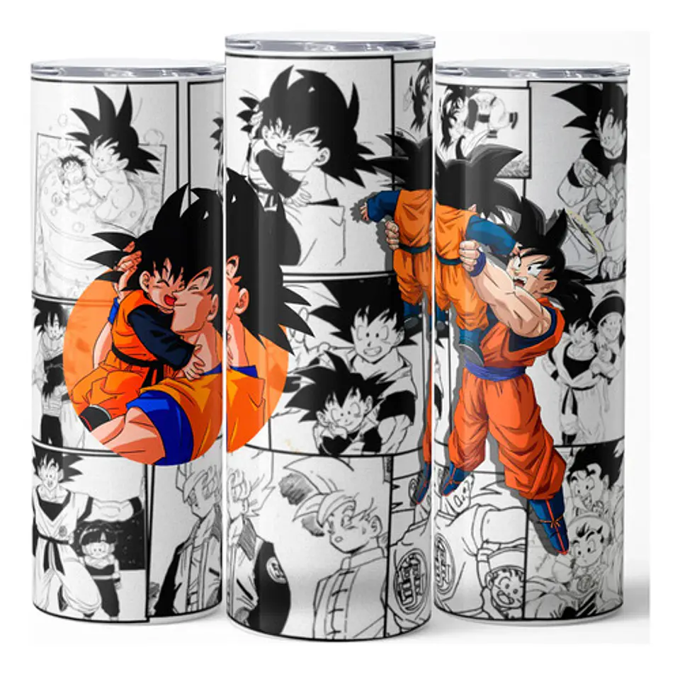 Mug Termo Dragon Ball Papá Goku Manga Memories 600ml 2