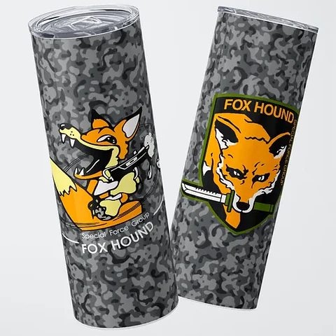 Mug Termo Metal Gear Fox Hound Tactical Camo 600ml