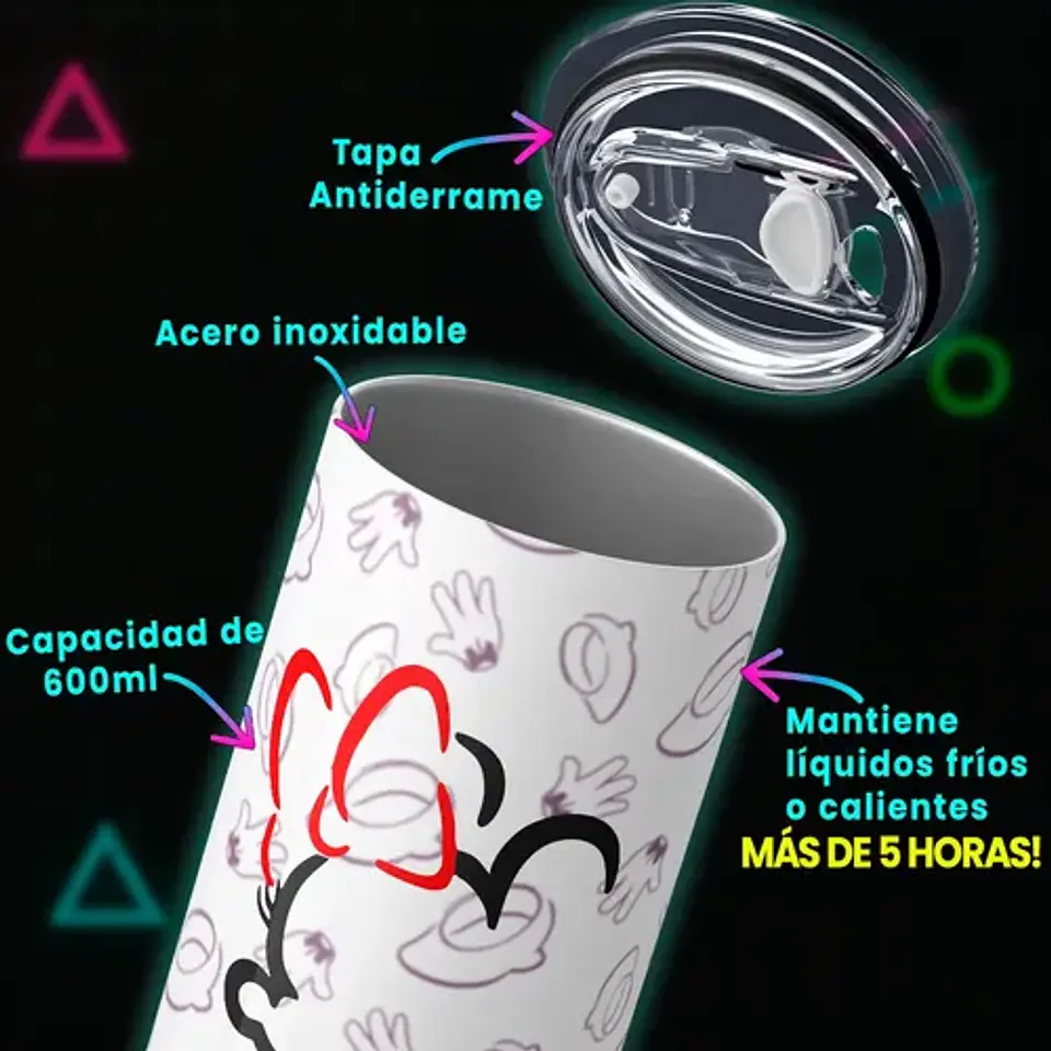 Mug Termo Disney Minnie Minimalist Sketch 600ml 3