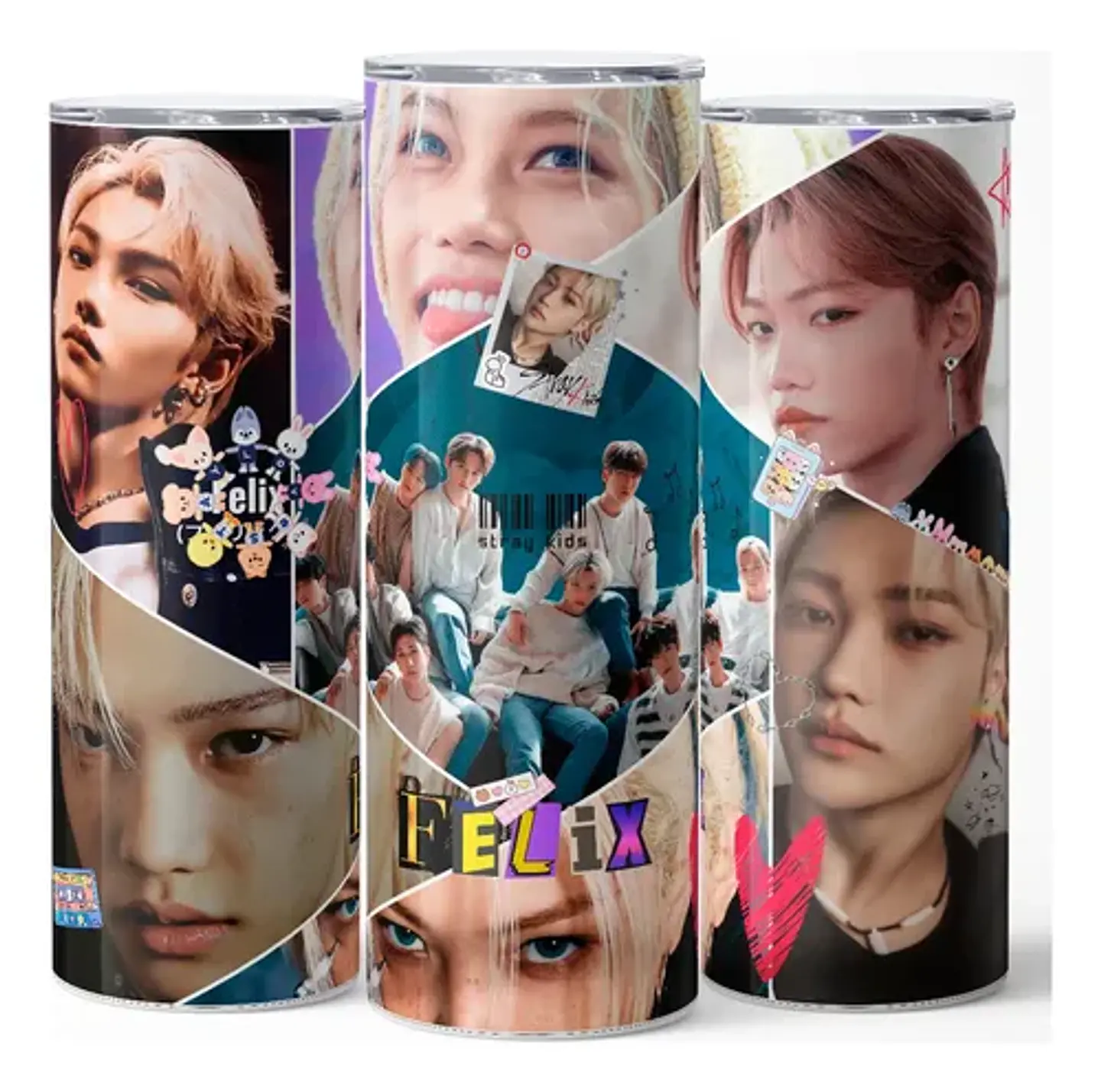 Mug Termo Kpop Felix Stray Kids Aesthetics 600ml 3