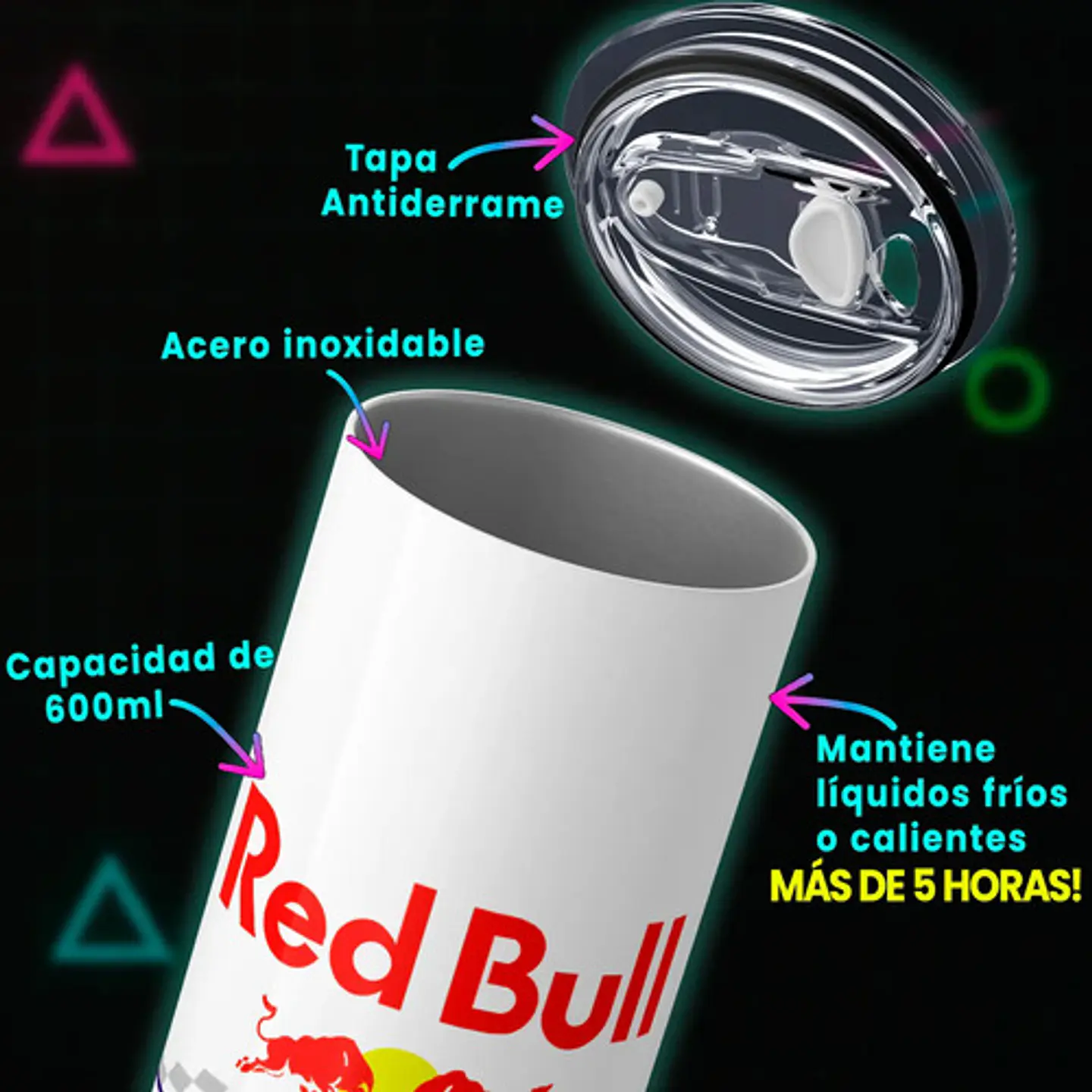 Mug Termo Formula 1 Red Bull Racing Speed Heritage 600ml 3