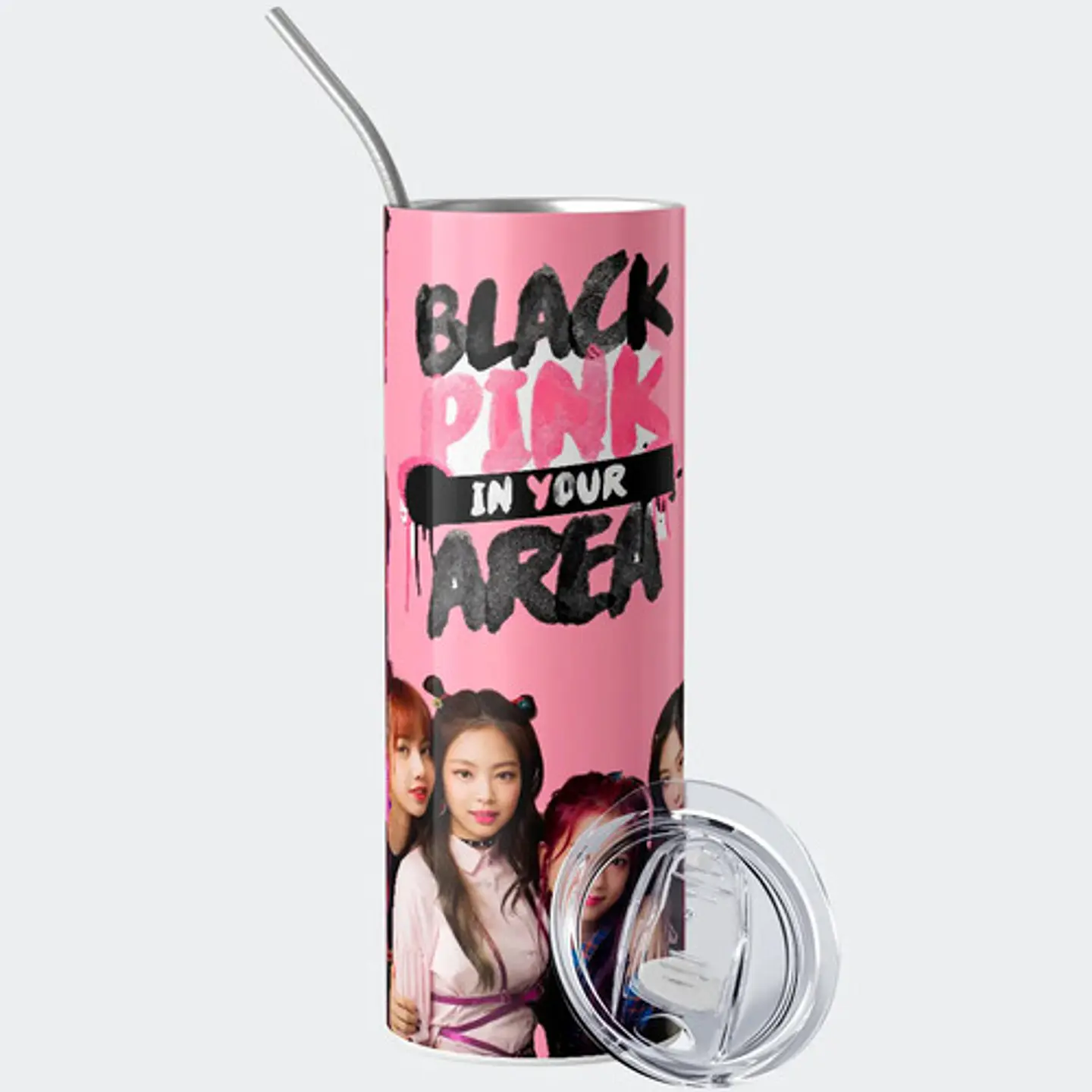 Mug Termo Kpop Blackpink Pink Revolution 600ml 2