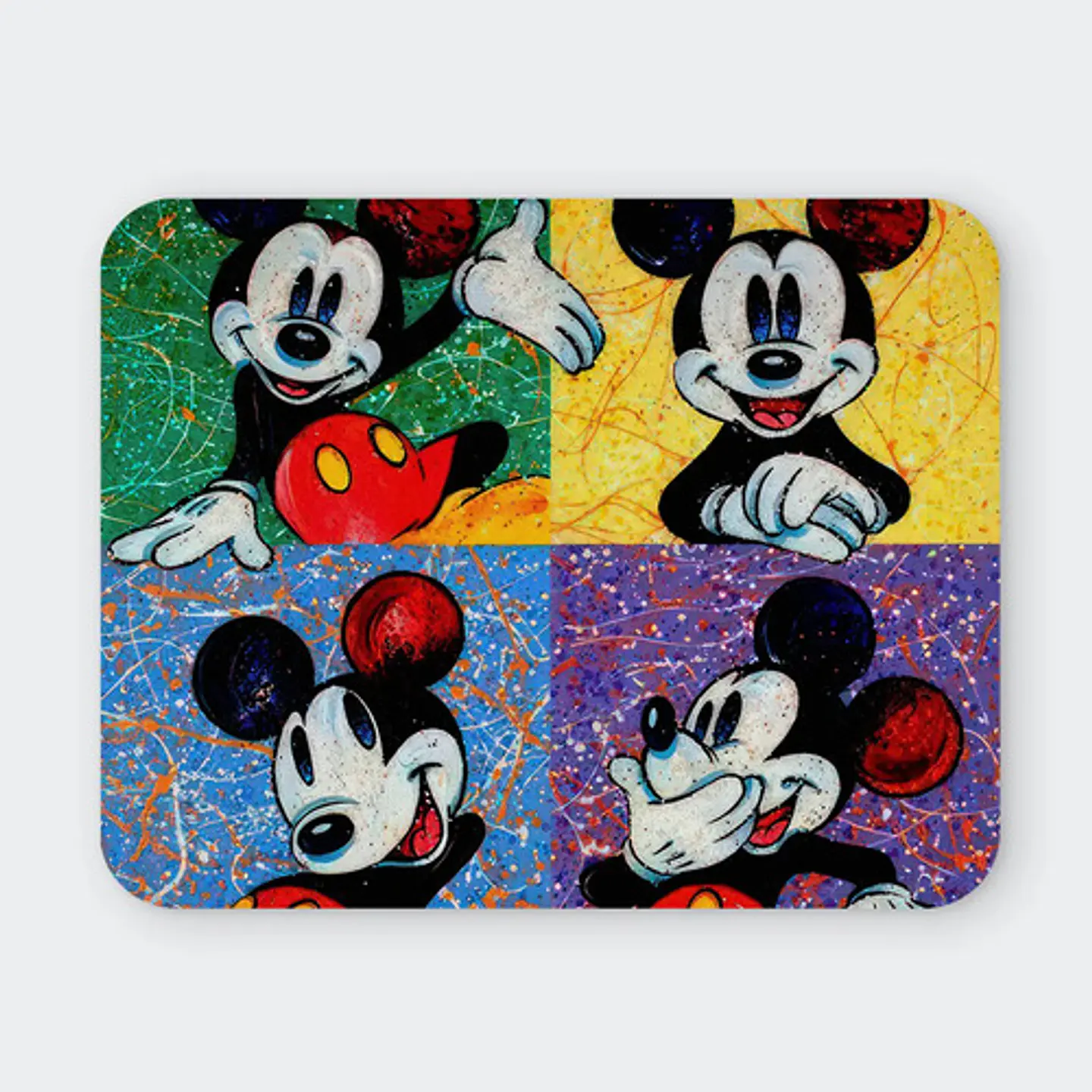 Mousepad Mickey Mouse Splatter Pop Art 20x24cm 1