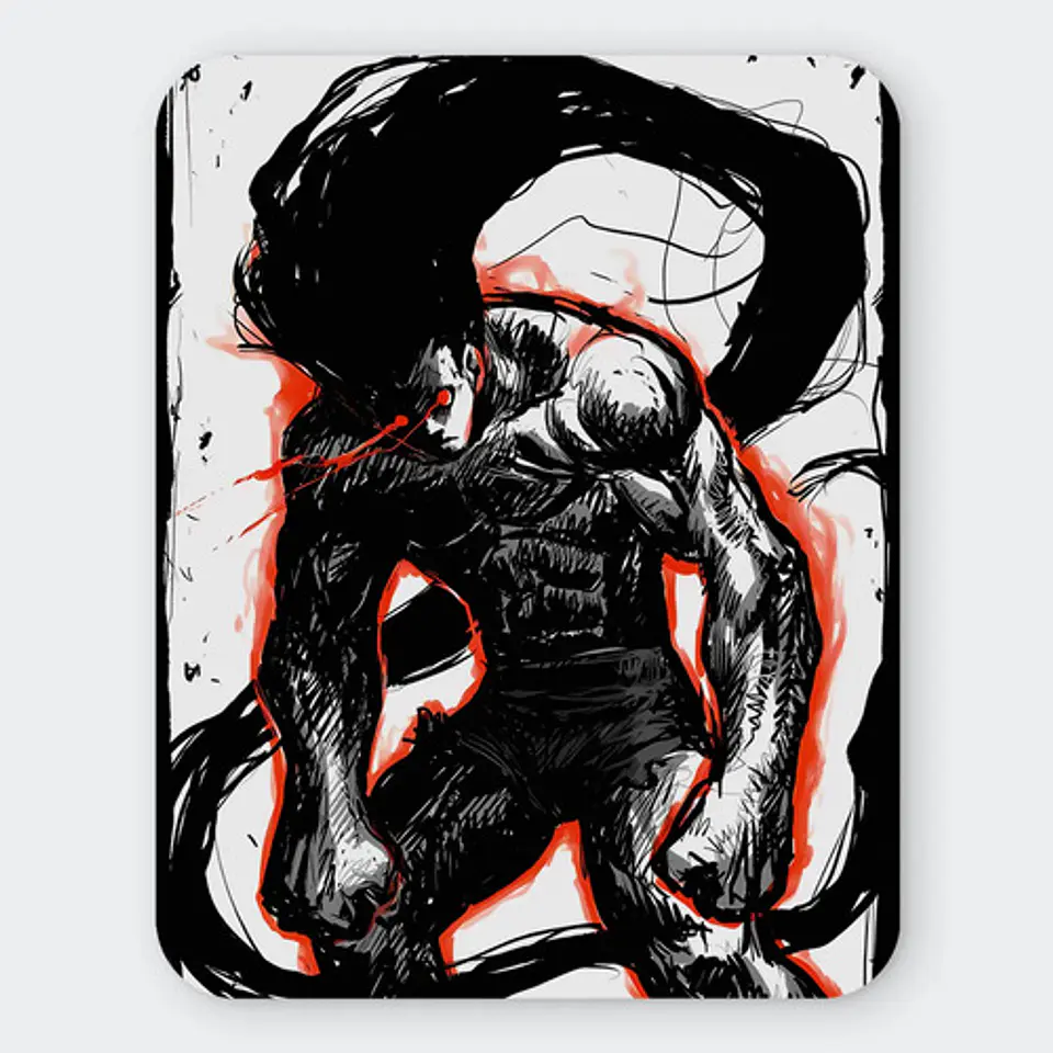Mousepad Hunter X Hunter Gon Adult Black Sketch Rage 20x24cm 1