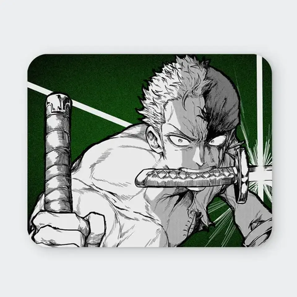 Mousepad One Piece Zoro Roronoa Santoryu Strike 20x24cm 1