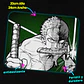 Mousepad One Piece Zoro Roronoa Santoryu Strike 20x24cm - Miniatura 2