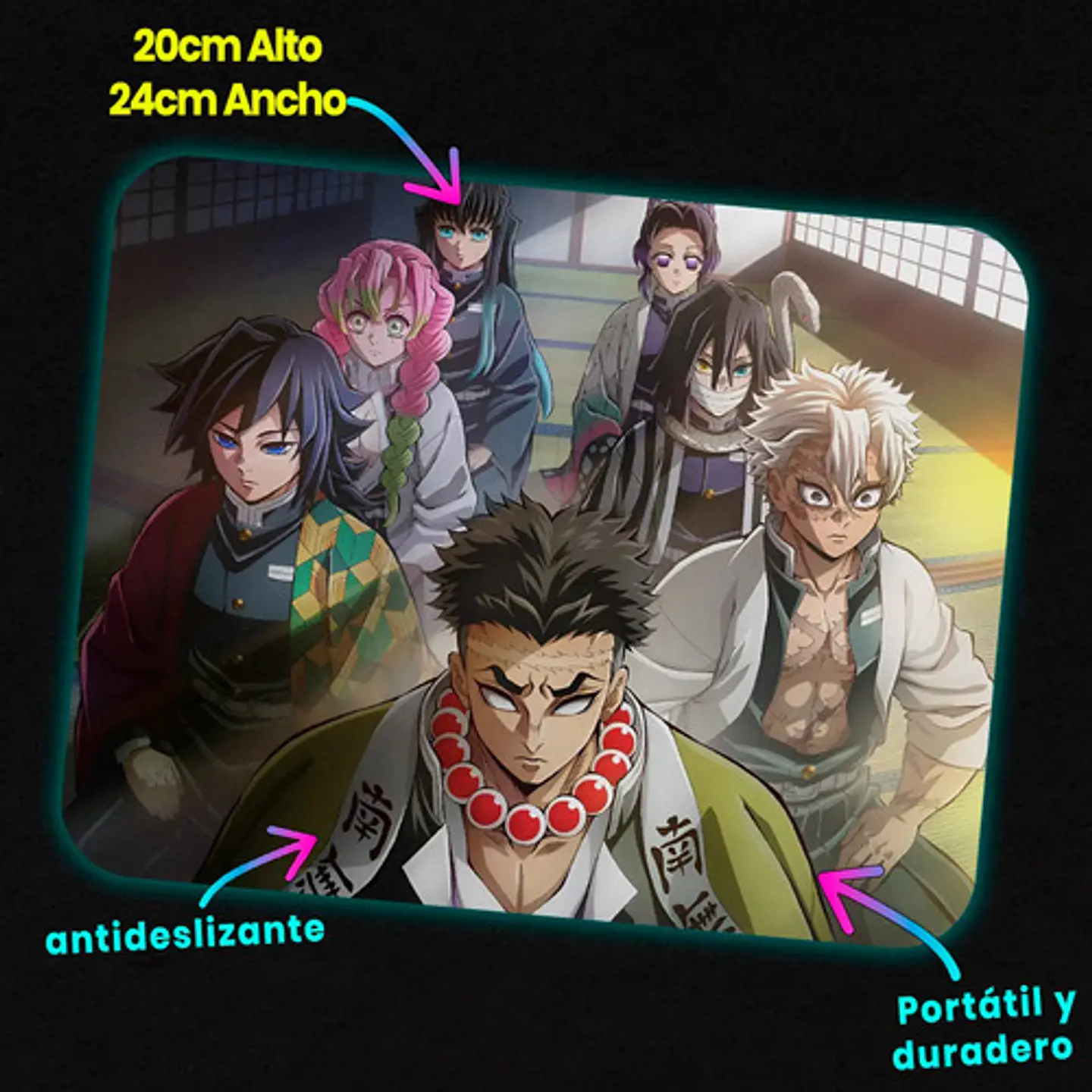 Mousepad Demon Slayer Hashira Gathering 20x24cm 2