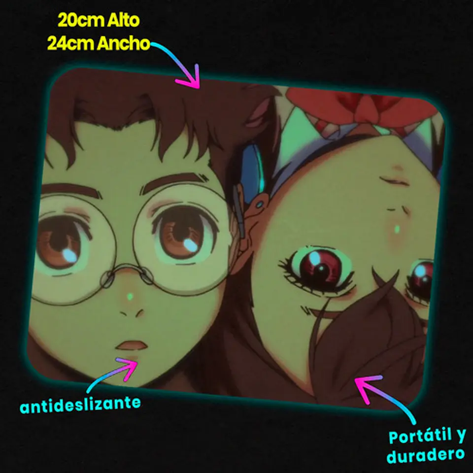 Mousepad Dandadan Momo & Okarun Lo-fi Duo 20x24cm 2