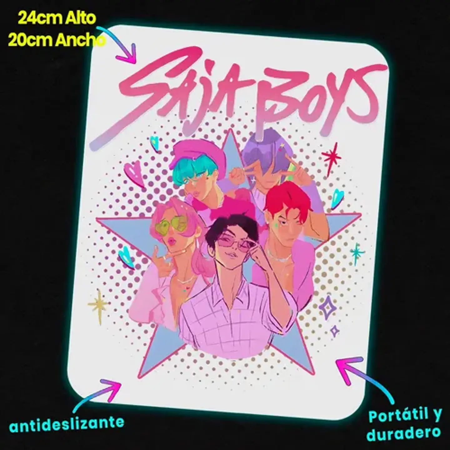 Mousepad Kpop Demon Hunters Saja Boys: Star 20x24cm 2