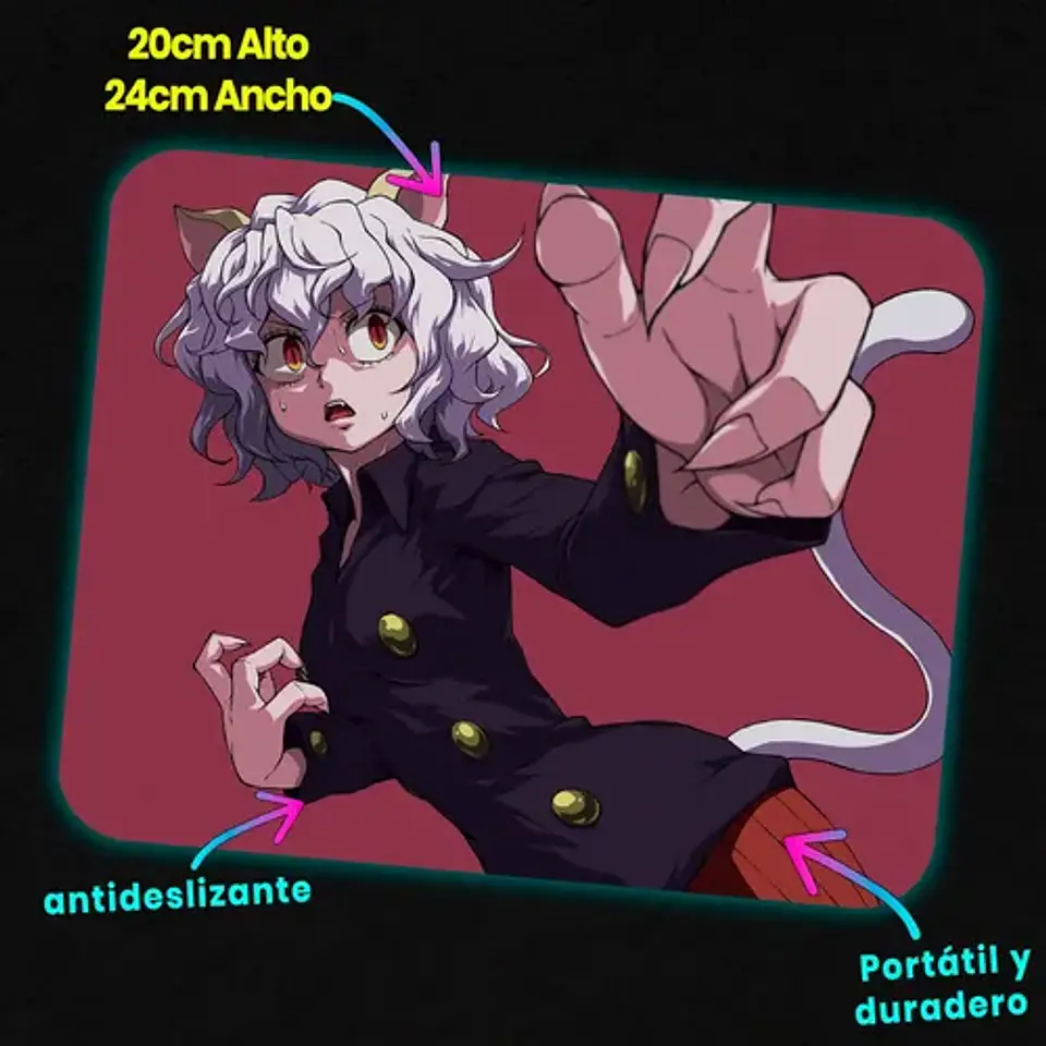 Mousepad Hunter X Hunter Neferpitou Royal Guard 20x24cm 2