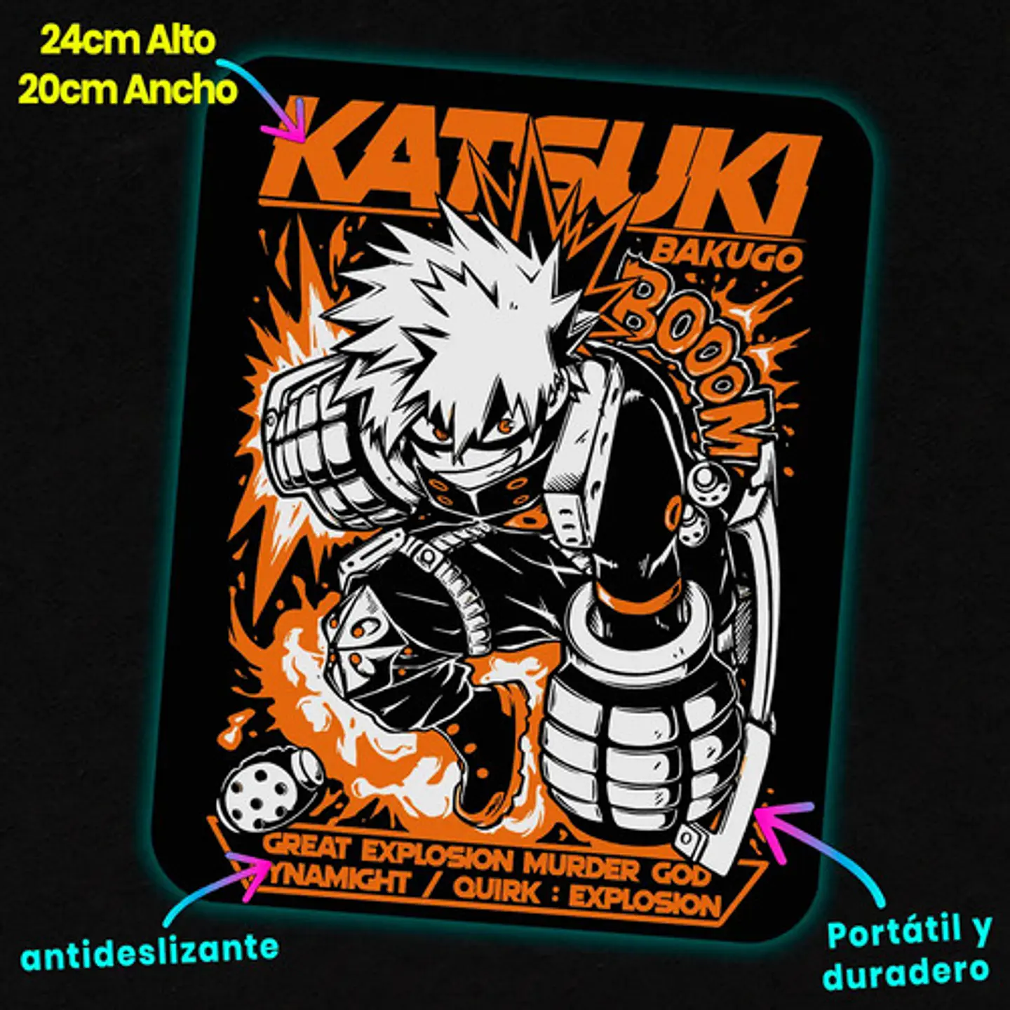 Mousepad My Hero Academia Bakugo Great Explosion 20x24cm 2