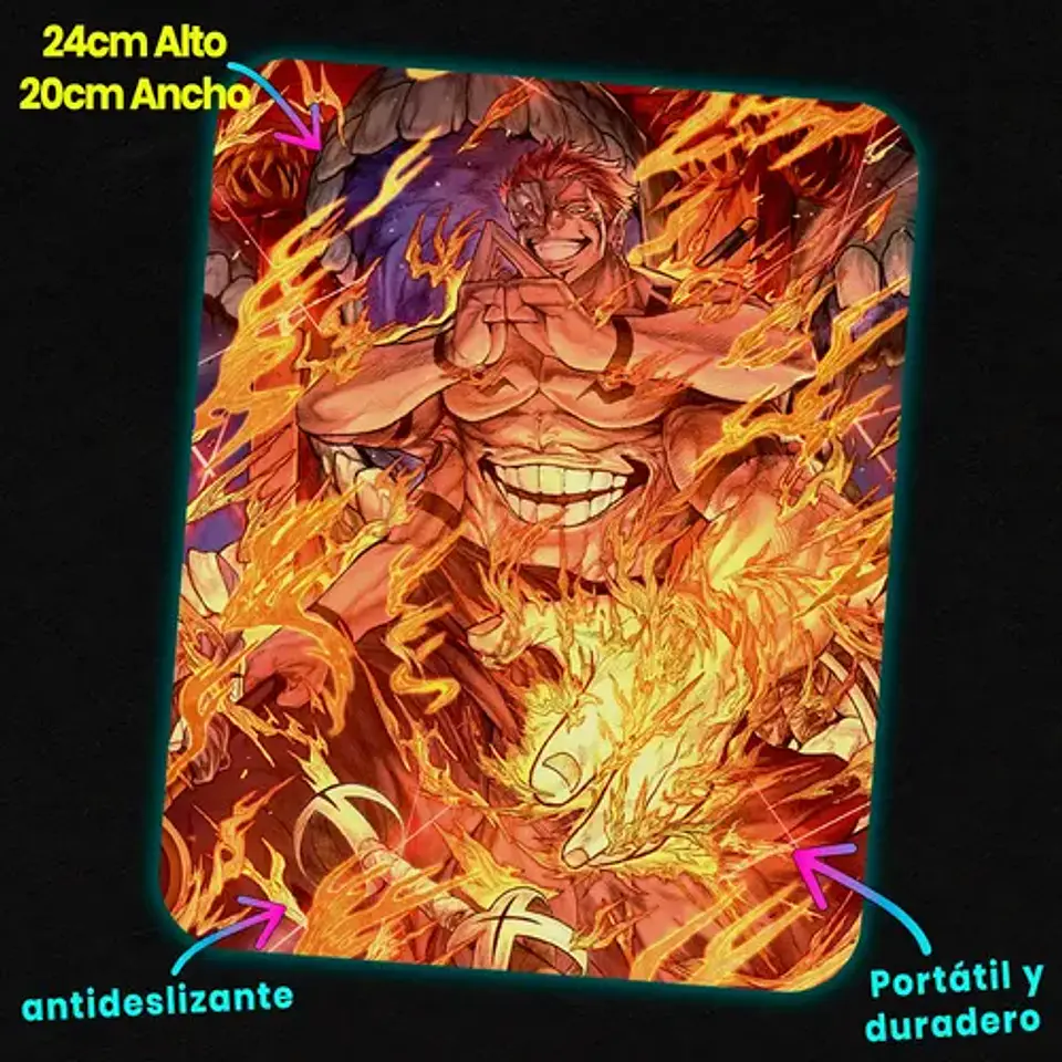 Mousepad Jujutsu Kaisen Ryomen Sukuna Malevolent 20x24cm 2