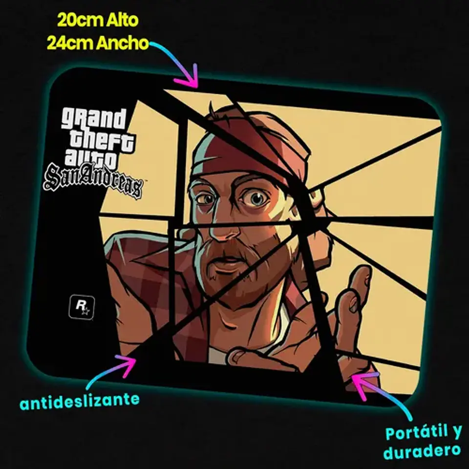 Mousepad Gta San Andreas The Truth Shattered 20x24cm 2