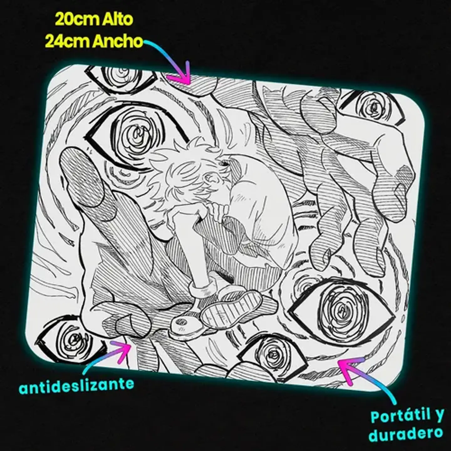 Mousepad Hunter X Hunter Killua Visionary Sketch 20x24cm 2