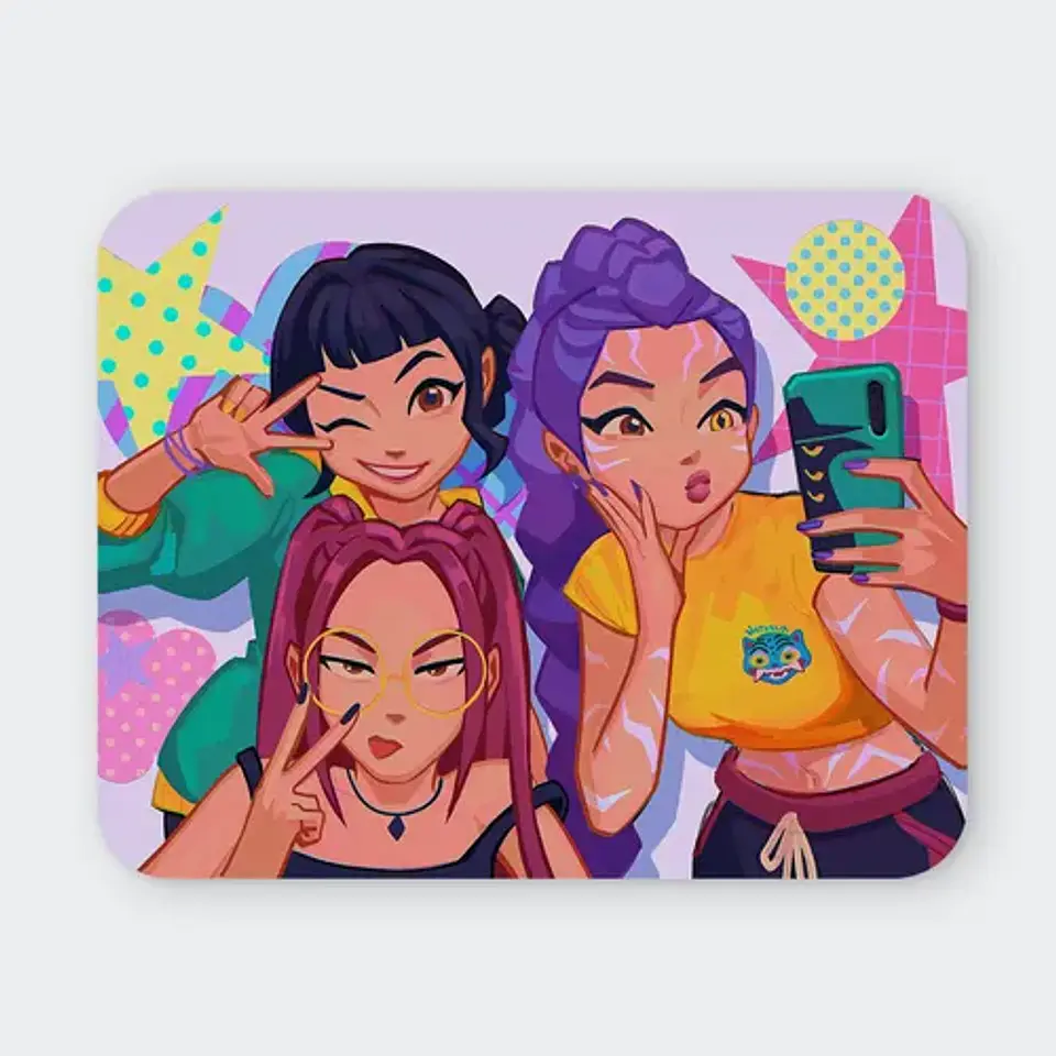 Mousepad Kpop Demon Hunters The Huntrix: Selfie 20x24cm 1
