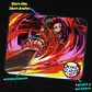 Mousepad Demon Slayer Tanjiro Kamado Hinokami Strike 20x24cm - Miniatura 2