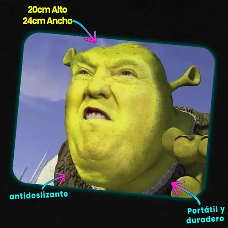 Mousepad Shrek Shrek Trump  Cursed Ogre-dent 20x24cm 2