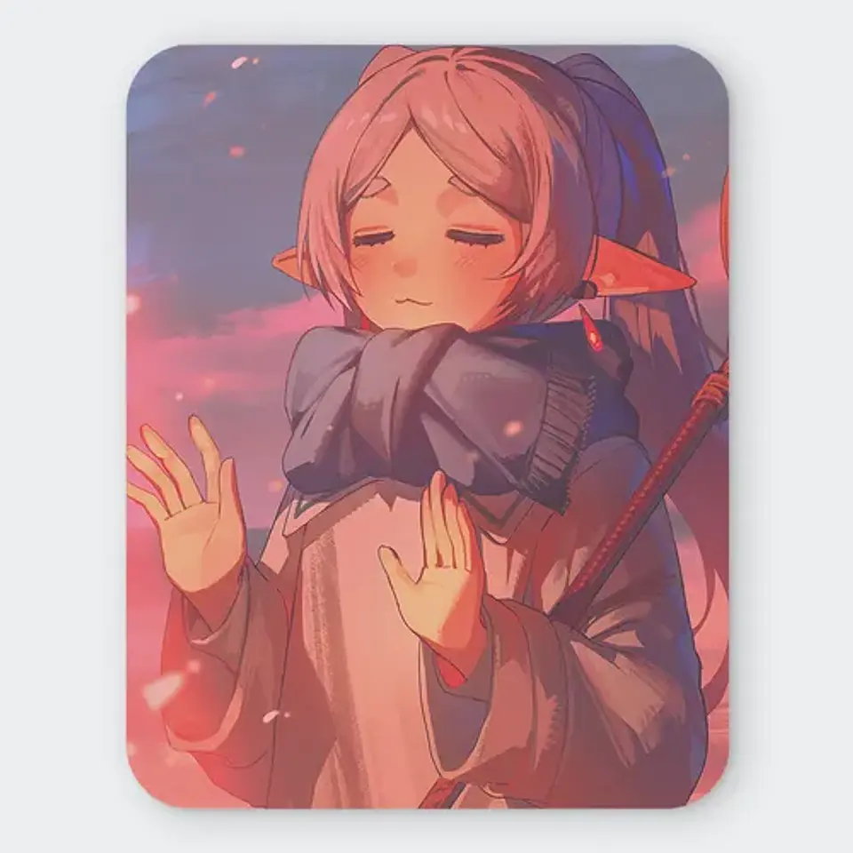 Mousepad Frieren Sunset Scarf Warmth 20x24cm 1